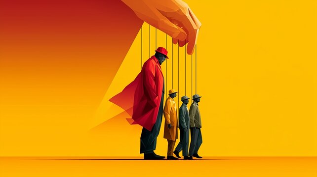 Managed People. Illustration on the theme of people, lifestyle, business, and lifestyle.