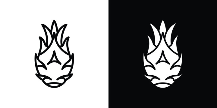 Black and white of a stylized sun with rays and a face, symmetrical black background, white symmetrical sun face