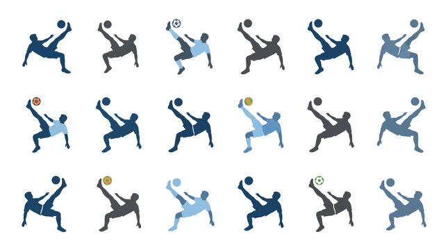 Various People Playing Tennis in Different Poses and Colors Outdoors