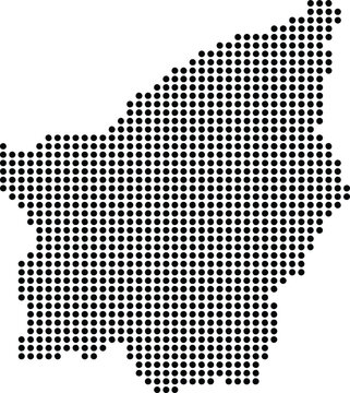 San Marino Dotted Map Minimalist Black Dots Silhouette Country Geography Graphic Element