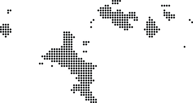 Seychelles Dotted Map Minimalist Black Dots Silhouette Country Geography Graphic Element