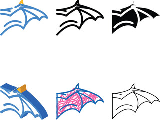 Naklejka premium gargoyle wing color series icon vector. gargoyle wing sign. isolated symbol illustration