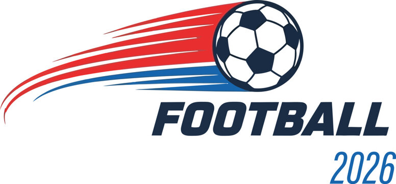 World cup 2026 soccer logo dynamic football design for tournament branding