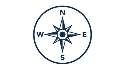 Nautical compass design featuring cardinal directions, ideal for navigation and travel themes © bhinar