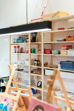 Shelves with Art Supply