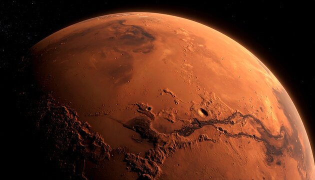 Mars Planet Surface Close-Up | High-Resolution Close-Up of Mars&rsquo;s Geological Surface	