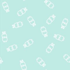 Fototapeta premium methane biogas line seamless pattern methane biogas thin line illustration