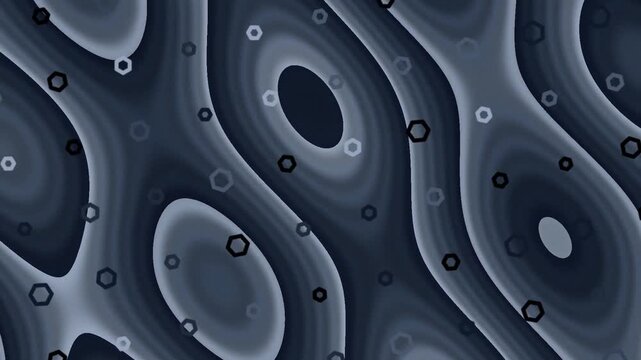 Cell membrane structures with pores and vesicles microscopic view