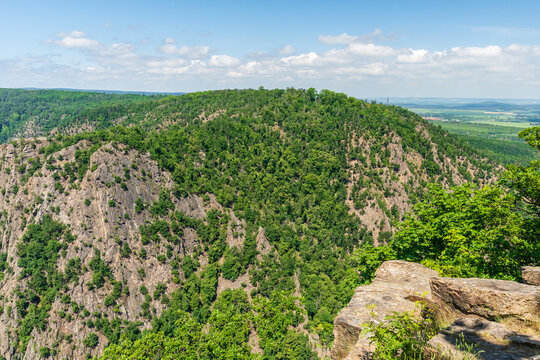 Blick vom Hexentanzplatz im Harz, Deutschland