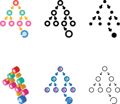 breadth first search bfs color icon vector. breadth first search variants bfs sign. isolated symbol illustration