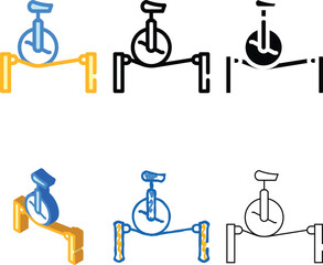 unicycle on cord color icon vector. unicycle on cord sign. isolated symbol forms illustration © sevector