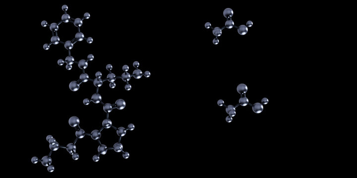 Dipeptide diaminobutyroyl benzylamide diacetate molecule, anti-wrinkle neuropeptide chemical structure, snake venom peptide cosmetic ingredient, expression lines reducer. Molecular model. 3D rendering