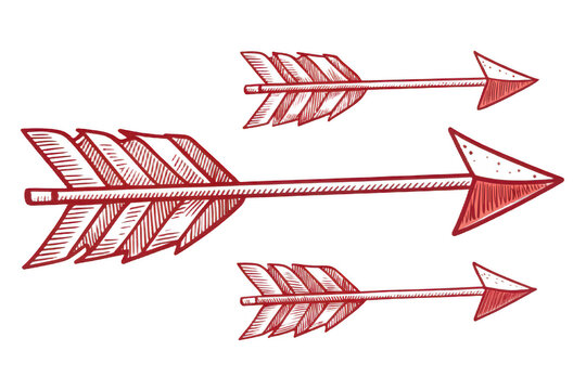 Red hand drawn doodle arrows on white background p n g a i g e n e r a t e d isolated on a transparent background 1