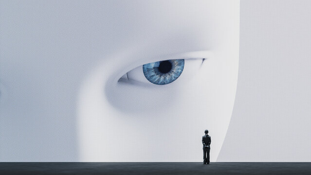 Humanoid robot faces. The future of AI technology