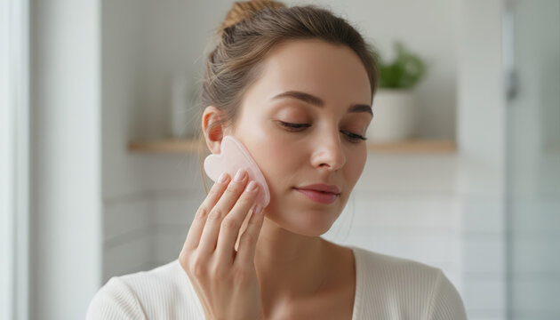 Pink Facial Roller Skincare Moment 
