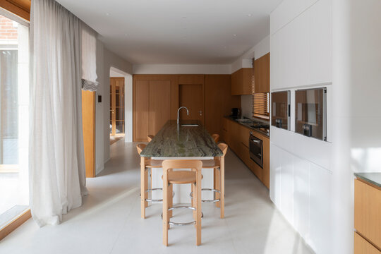 bar stools in kitchen