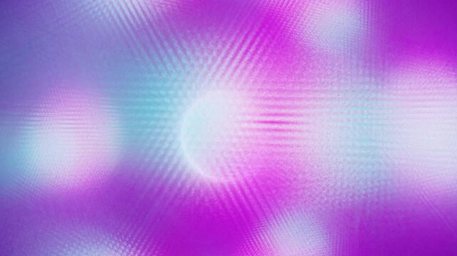 Glowing pink orb floats within a chromatic mesh of purple and cyan light in an abstract 3D animation loop with a dreamy ethereal mood