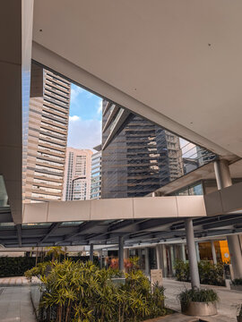 Close up moderen office buildings in the finance district. Morumbi  Sao Paulo  Brazil.