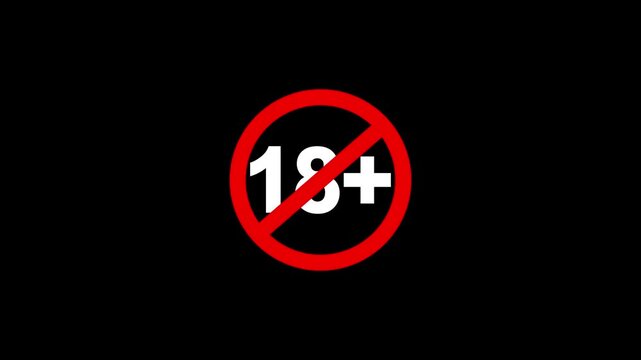 Eighteen plus age restriction symbol icon