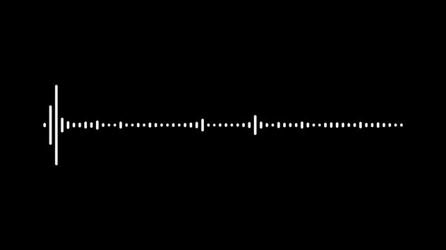 Sound wave spectrum forming a dynamic audio equalizer visual,Visualization sound graphic element. Sound wave, audio spectrum simulation on black background.4k animation