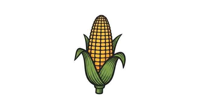 Illustration of a single corn ear.