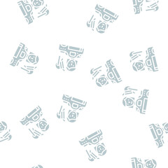 Fototapeta premium photographer woman job glyph vector seamless pattern. photographer woman job signthin illustration