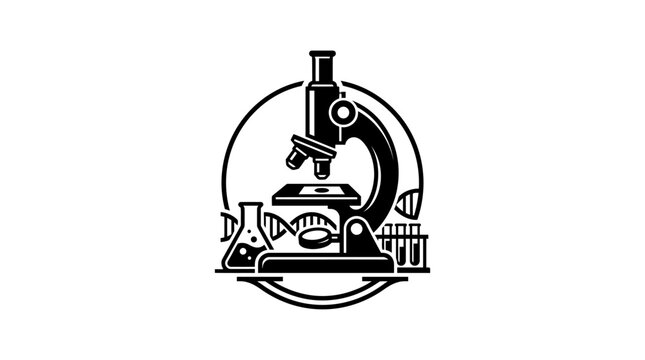 Microscope Laboratory Science Equipment Tool.