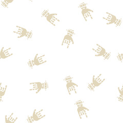 Obraz premium rock music glyph vector seamless pattern. rock music signthin illustration