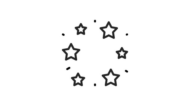 Sparkling fireworks animated icon for celebration, event, party, fun, festival, stars, new years, birthday, carnival, decoration, entertainment, surprise, anniversary and other