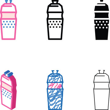 water bottle color icon vector. water bottle sign. isolated types symbol illustration