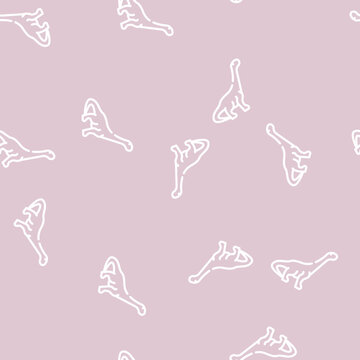 antarctosaurus apatosaurus argentinosaurus dinosaur line seamless pattern antarctosaurus apatosaurus argentinosaurus dinosaur thin line illustration