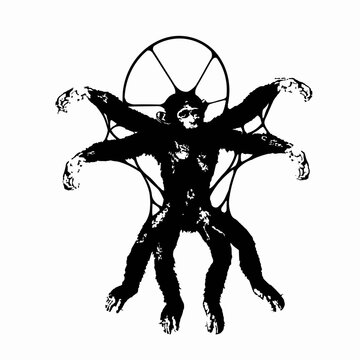 silhouette of a gorila
