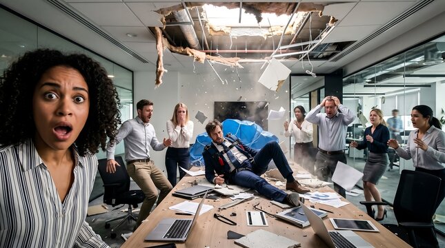 A comical office episode involving a parachutist promoted to a higher-up position. Everyone who expected the promotion is upset in their own way.
