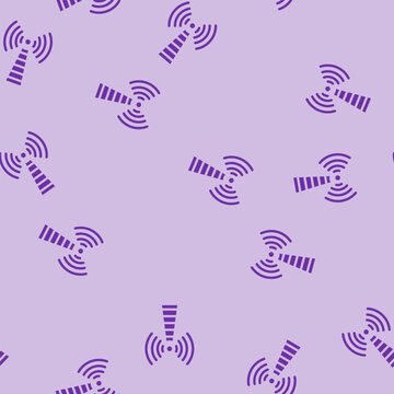 electromagnetic interference label glyph vector seamless pattern. electromagnetic interference label thin illustration