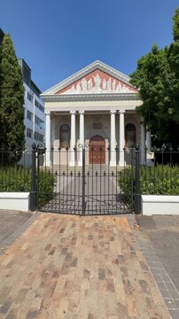 Historic Hofmeyr Hall, originally constructed for the Christelike Jongelingen Vereeniging (Christian Young Men's Association) in Stellenbosch, South Africa.