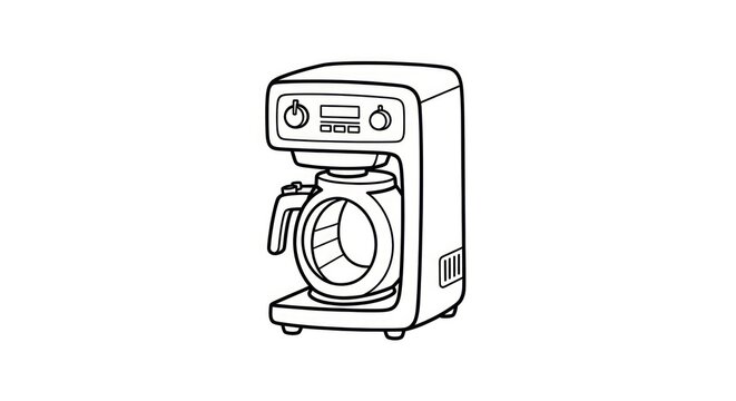 Modern coffee maker machine appliance.
