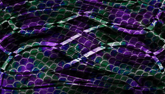 Iridescent Purple Green Snake Scale Texture