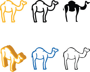 Obraz premium camel animal color icon vector. camel animal sign. isolated range symbol illustration