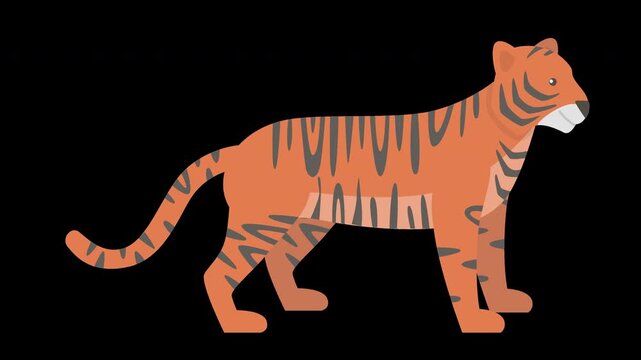 Cute Orange Tiger Illustration