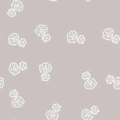 Obraz premium tree plant in house line seamless pattern tree plant in house thin line illustration