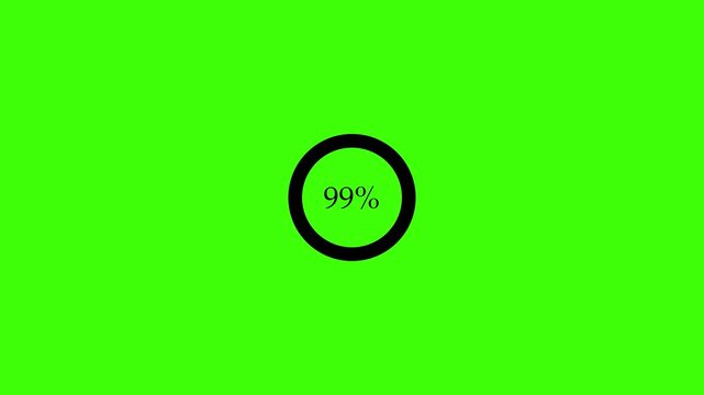 Science Loading white Circle Ring on black background. 100 in the loading ring. Loading Transfer Download Animation from zero to one hundred percent. Circle .4 k video