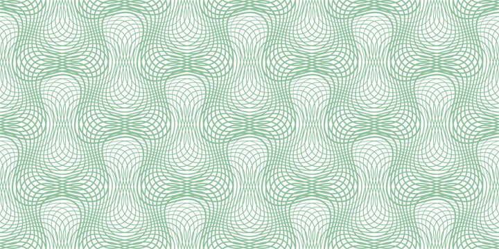 Guilloche background. Moire ornament. Monochrome guilloche texture with waves. Original money pattern. Digital watermark, gradient Vector