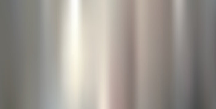Realistic shiny silver metal gradient texture. Vector horizontal steel background.