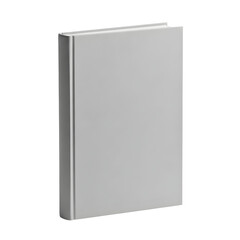 Naklejka premium Minimalist gray hardcover book standing upright