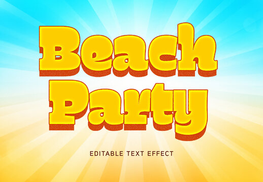 Beach Party Text Effect