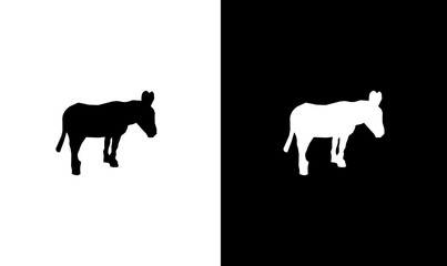 donkey silhouette vector illustration, animal silhouette vector illustration, horse, donkey, dog, silhouette, silhouettes, black, white, art, design, symbol, mammal, nature, running, animal, vector,  © SUMAIRA