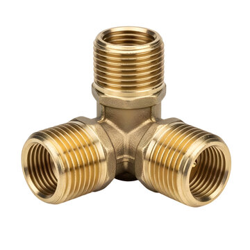 Brass male thread pipe tee fitting connector