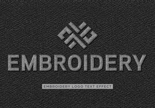Embroidery Logo Text Effect