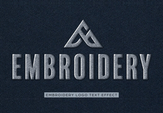 Embroidery Logo Text Effect