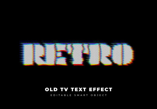 Old TV Text Effect